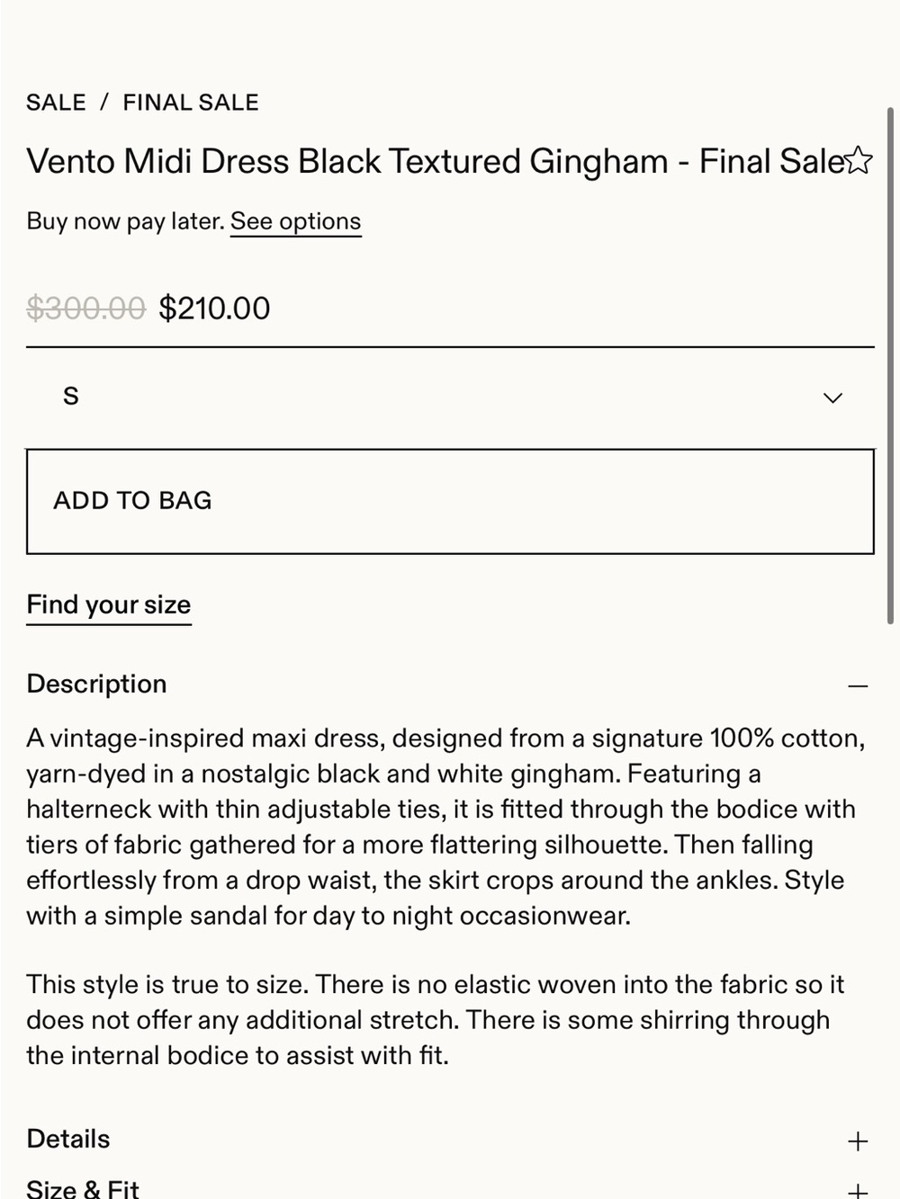 Faithfull the Brand Black and White Gingham Maxi Dress - Picture 9 of 10